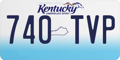 KY license plate 740TVP
