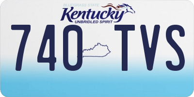 KY license plate 740TVS
