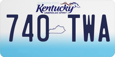 KY license plate 740TWA