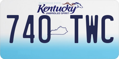 KY license plate 740TWC