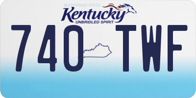 KY license plate 740TWF