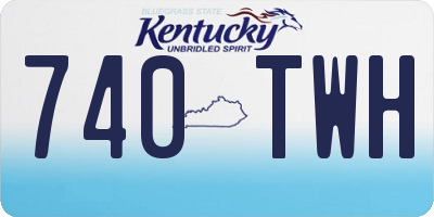 KY license plate 740TWH