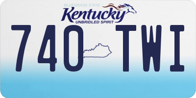 KY license plate 740TWI