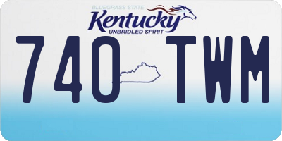 KY license plate 740TWM