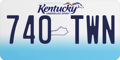 KY license plate 740TWN