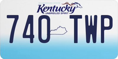 KY license plate 740TWP