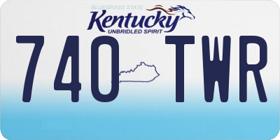 KY license plate 740TWR