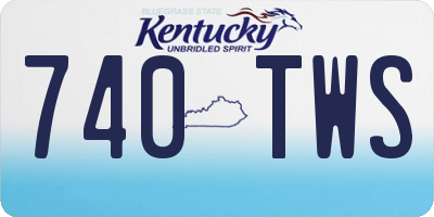 KY license plate 740TWS
