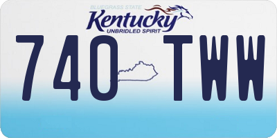 KY license plate 740TWW