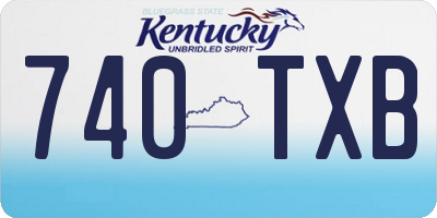 KY license plate 740TXB