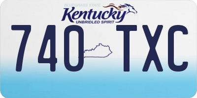 KY license plate 740TXC