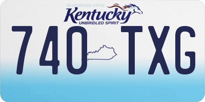 KY license plate 740TXG
