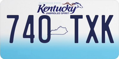 KY license plate 740TXK