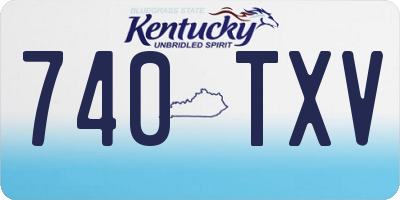 KY license plate 740TXV