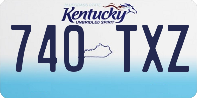 KY license plate 740TXZ