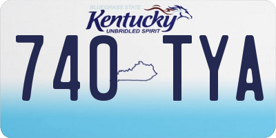 KY license plate 740TYA