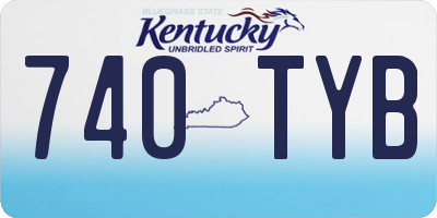 KY license plate 740TYB
