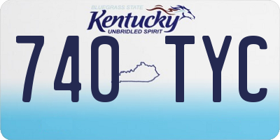 KY license plate 740TYC