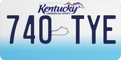 KY license plate 740TYE