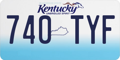 KY license plate 740TYF