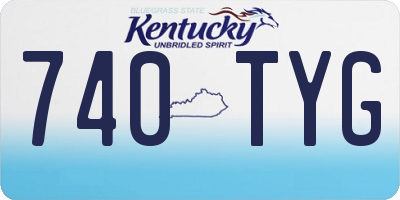 KY license plate 740TYG