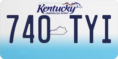 KY license plate 740TYI