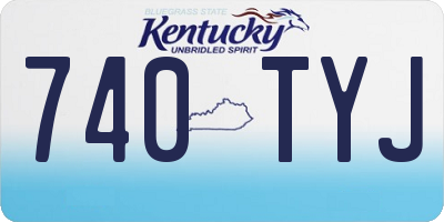 KY license plate 740TYJ