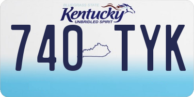 KY license plate 740TYK