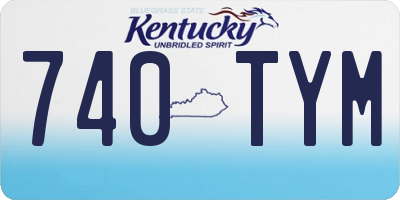 KY license plate 740TYM
