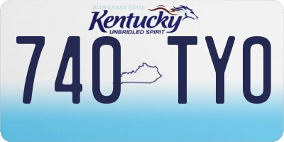 KY license plate 740TYO