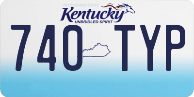 KY license plate 740TYP