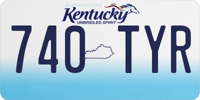 KY license plate 740TYR