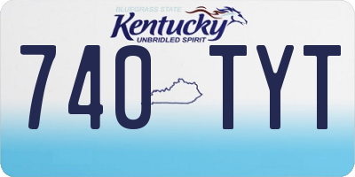 KY license plate 740TYT