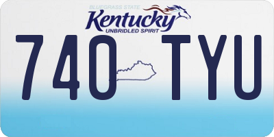 KY license plate 740TYU
