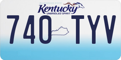 KY license plate 740TYV