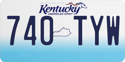 KY license plate 740TYW