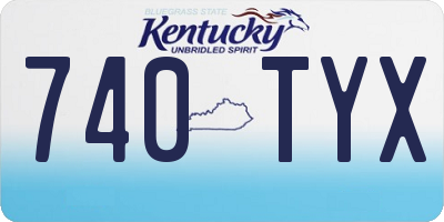 KY license plate 740TYX