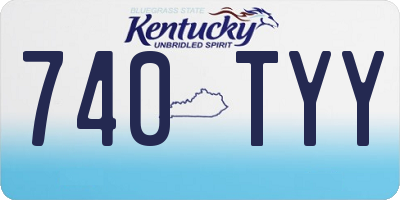 KY license plate 740TYY