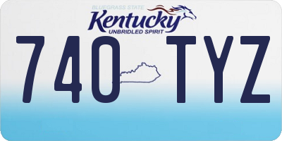 KY license plate 740TYZ