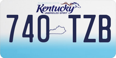 KY license plate 740TZB