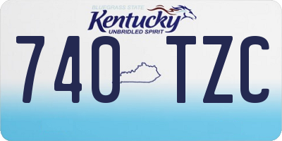 KY license plate 740TZC