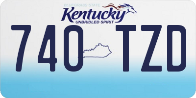 KY license plate 740TZD