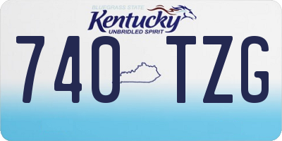 KY license plate 740TZG