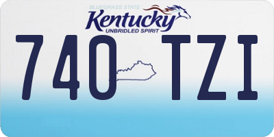 KY license plate 740TZI