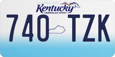 KY license plate 740TZK