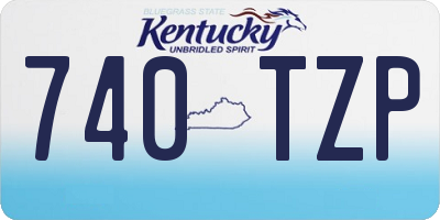 KY license plate 740TZP