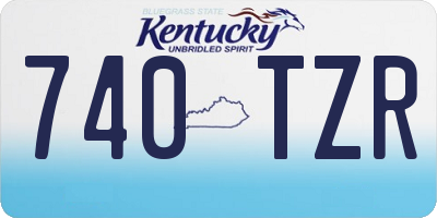 KY license plate 740TZR