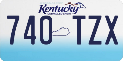 KY license plate 740TZX