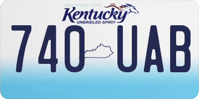 KY license plate 740UAB