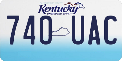 KY license plate 740UAC